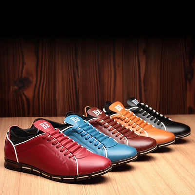 Michael - Solid Leather Classic Trainers Men