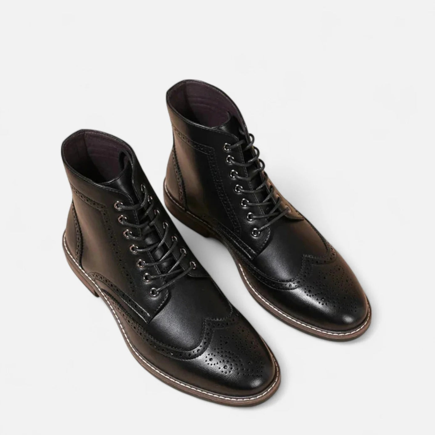 Classic Brogue Lace Up Boots Men
