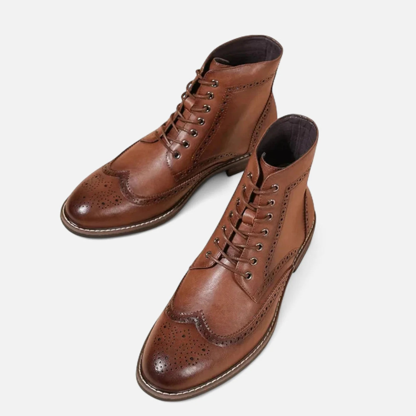 Classic Brogue Lace Up Boots Men
