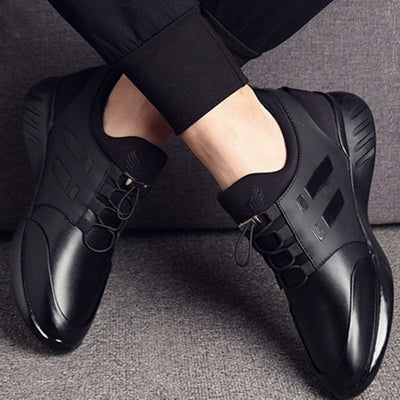 Casual Black Lightweight Slip-On Trainers