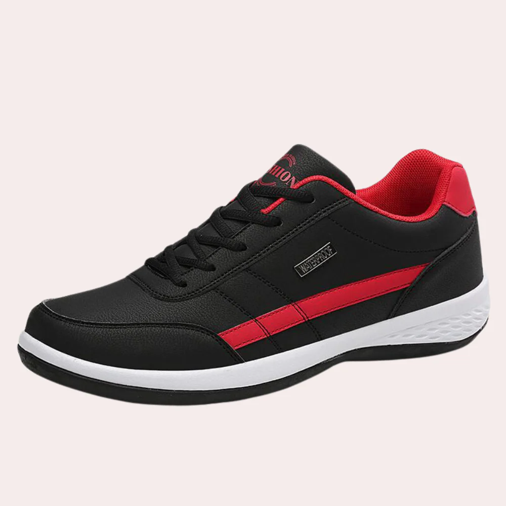 Non-Slip Lace Up Leather Trainers Men