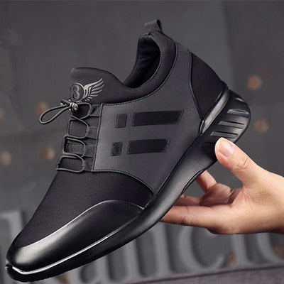 Casual Black Lightweight Slip-On Trainers