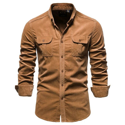 Soft Long Sleeve Button-Up Shirt Men