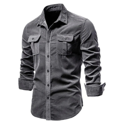 Soft Long Sleeve Button-Up Shirt Men