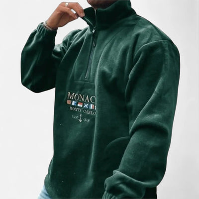 Quarter Zip Fleece Sweater Men