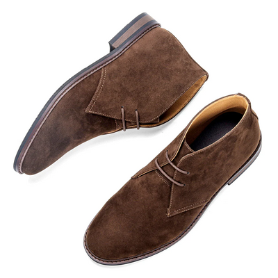 Casual Brown Lace Up Chukka Boots Men