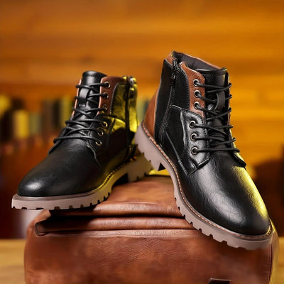Rugged Outdoor Ankle Boots with Side Zipper