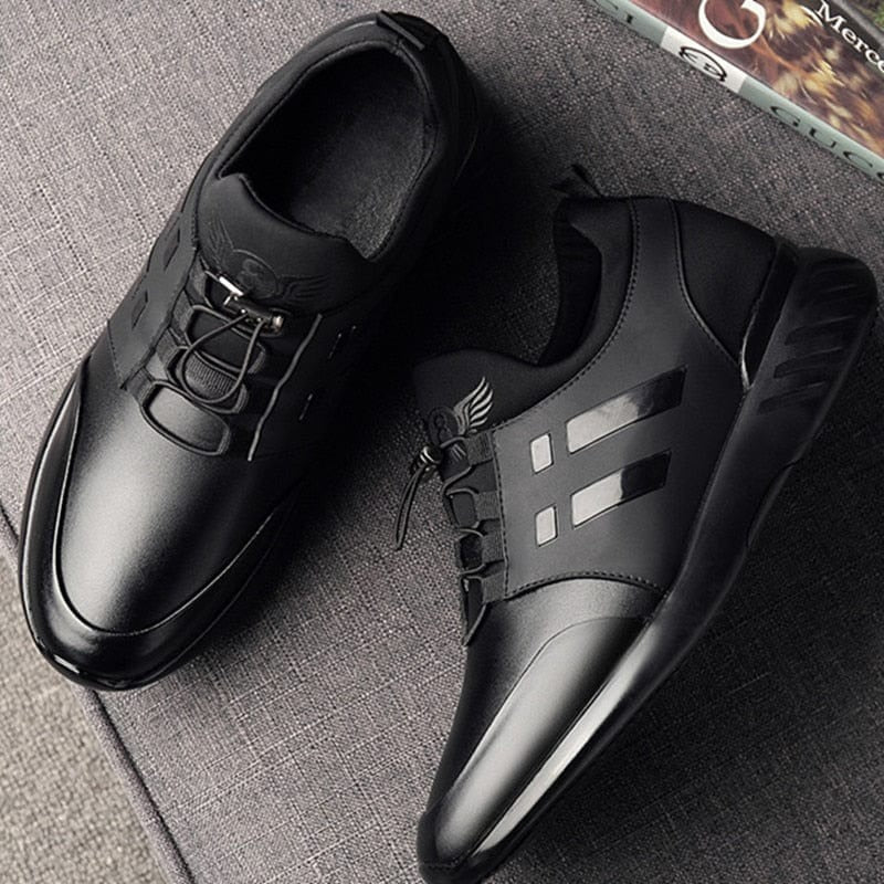 Casual Black Lightweight Slip-On Trainers