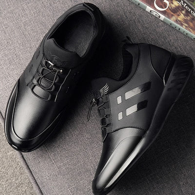 Casual Black Lightweight Slip-On Trainers