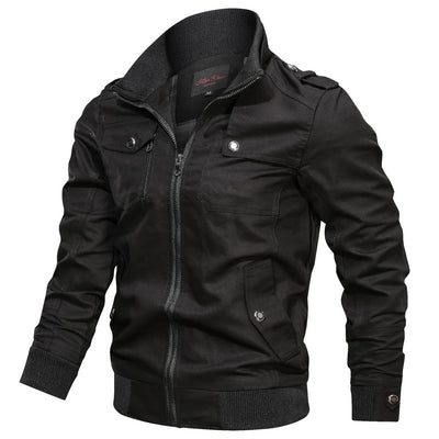 Multi-Pocket Military Bomber Jacket Men