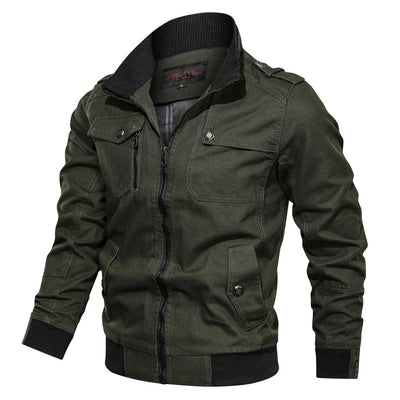 Multi-Pocket Military Bomber Jacket Men