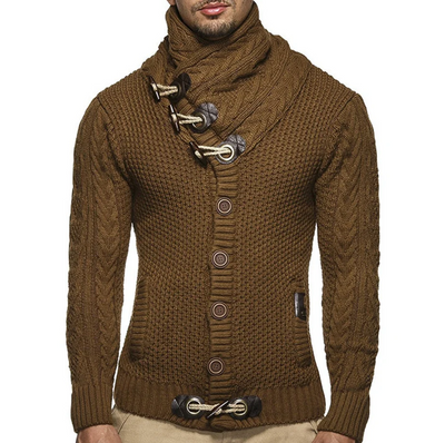 Slim Fit Knitted Cardigan Men