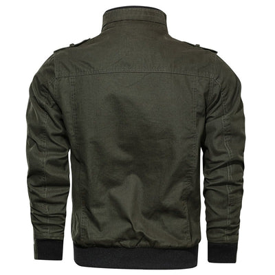 Multi-Pocket Military Bomber Jacket Men