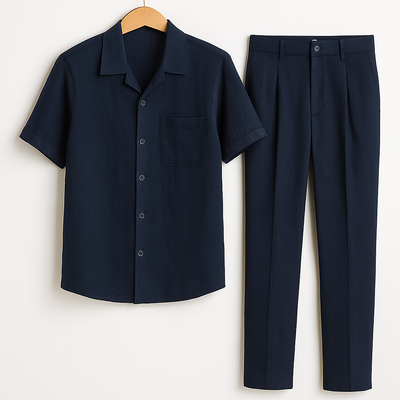 Noah - Old Money Short Sleeve Linen Set