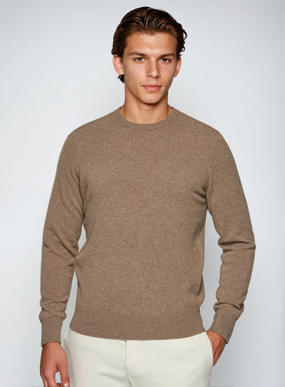 Kaschmir Khaki Herren Pullover 