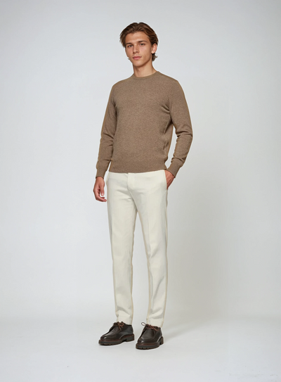 Kaschmir Khaki Herren Pullover 