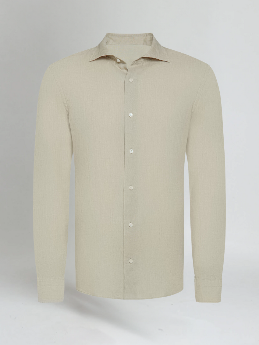 Barnaby - Old Money Khaki Linen Shirt