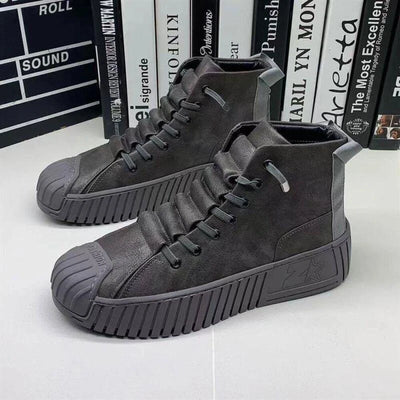 Stylish Lace-Up High Top Boots Men