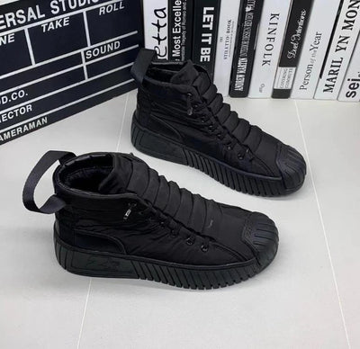 Stylish Lace-Up High Top Boots Men