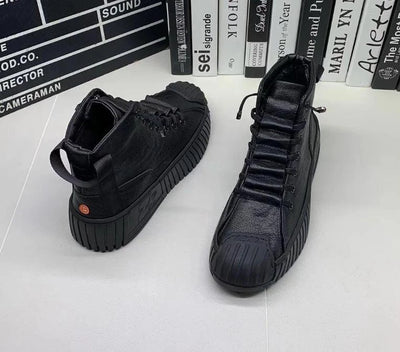 Stylish Lace-Up High Top Boots Men