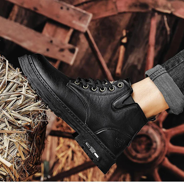 Durable High Boots Men PU Leather