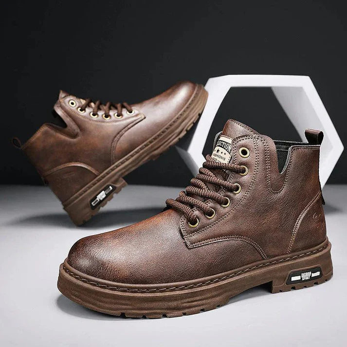 Durable High Boots Men PU Leather