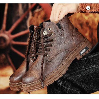Durable High Boots Men PU Leather
