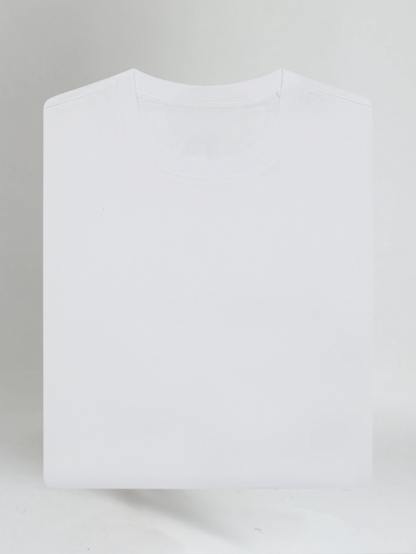 Weißes Baumwoll T-Shirt Herren