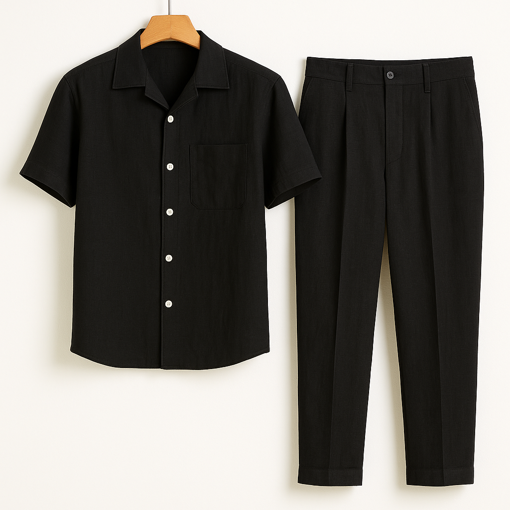 Noah - Old Money Short Sleeve Linen Set
