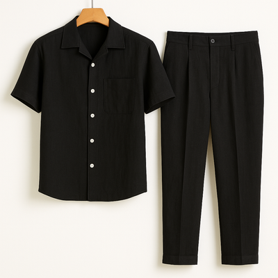 Noah - Old Money Short Sleeve Linen Set